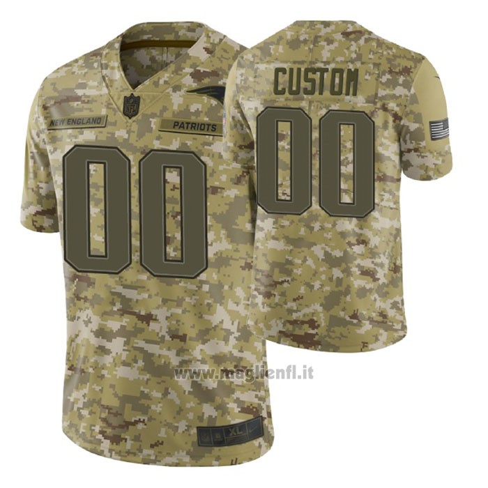 Maglia NFL Limited New England Patriots Personalizzate Salute To Service Verde